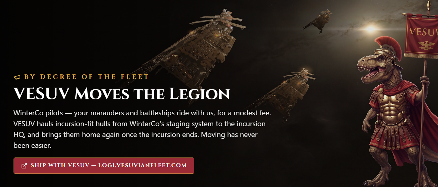 Vesuv Moves The Legion Logistics Banner